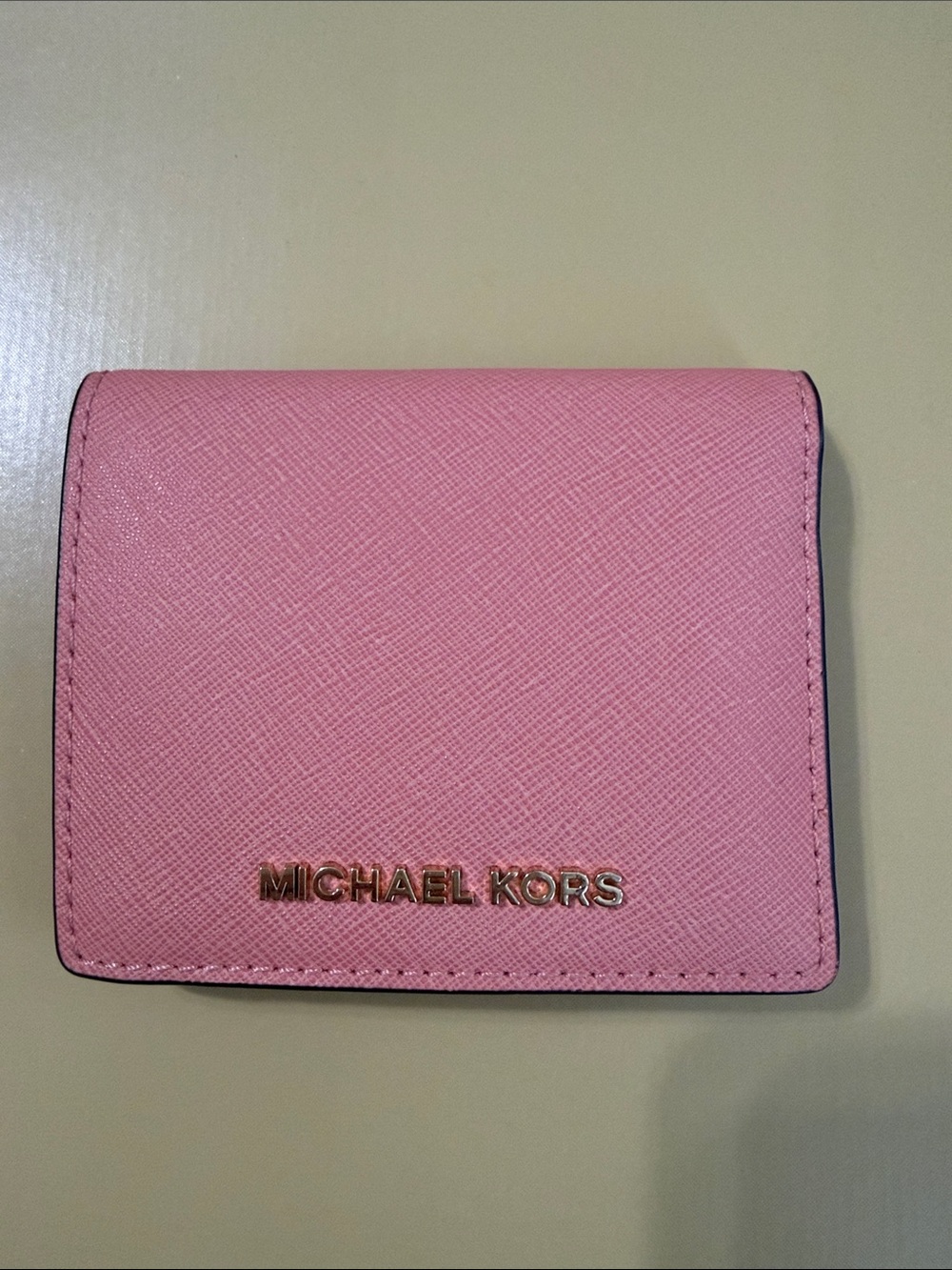 Michael Kors Bifold snap closure peach & pink wallet